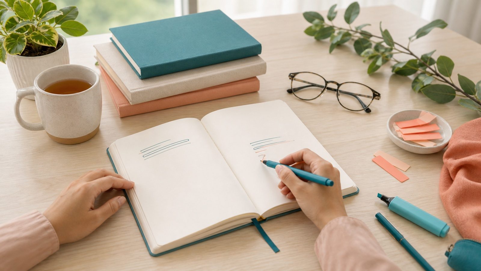 Buku nota terbuka dan buku rujukan untuk memahami istilah PCOS